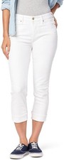 Signature by Levi Strauss  Co. L90522 White Dove Mid-Rise Slim Capris Size 30