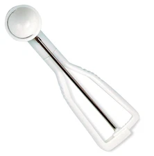 Norpro Ice Cream and Cookie Scoop – White Handle, Spring Action Release