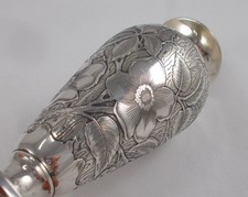 *RAR* Pr&auml;chtige Vase florales Dekor Jugendstil Handarbeit 800er Silber um 1900