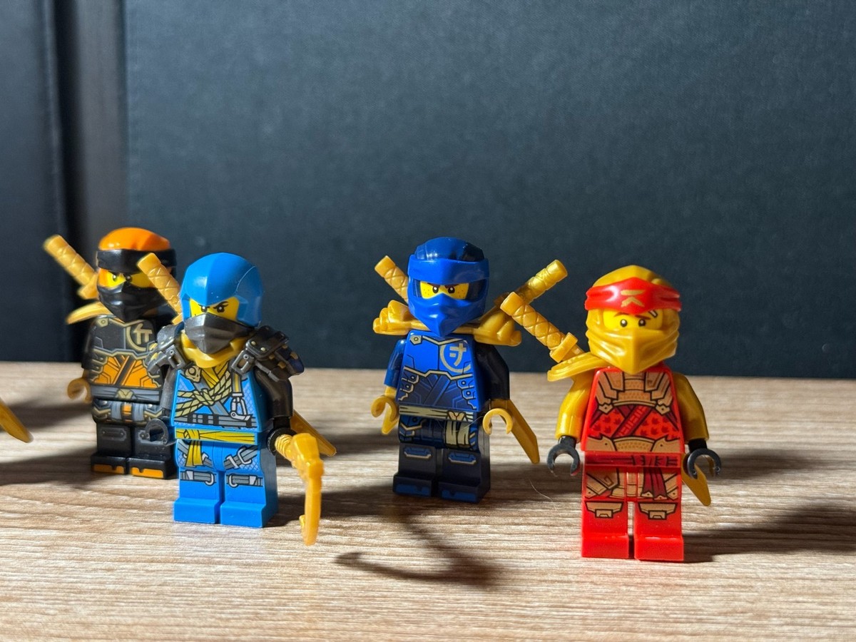 LEGO NINJAGO Cole Jay Kai Zane Minifigure LOT OF 6 w ACCESSORIES