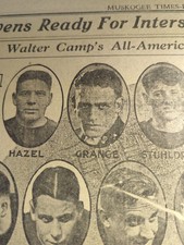 DEC 30, 1925 NEWSPAPER PAGE #2012- RED GRANGE, ALL-AMERICAN ILLINOIS FOOTBALL 🏈