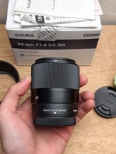 Sigma 30mm f/1.4 DC DN Lens for Fujifilm X Mount with Hood Caps Box