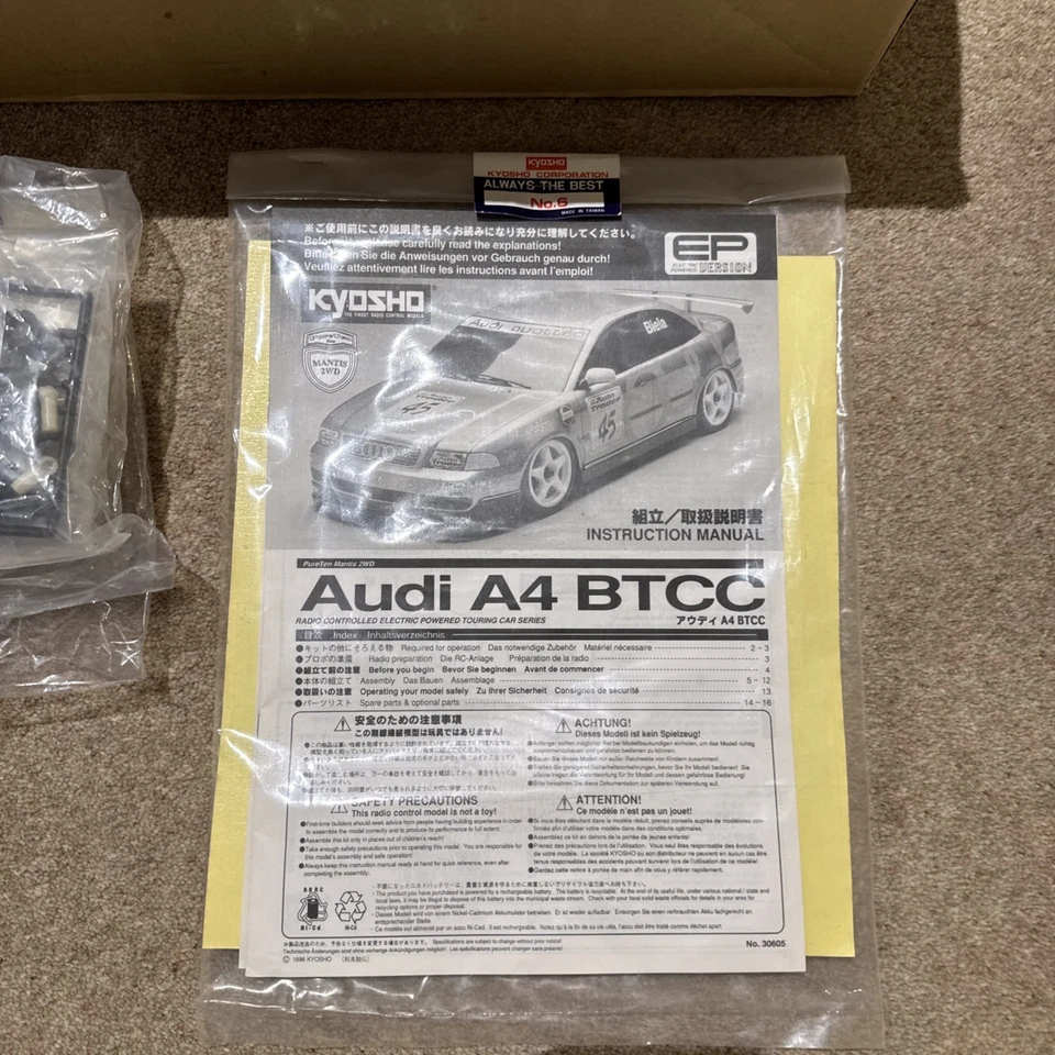NEU Kyosho Pure Ten Mantis 2WD Audi A4 BTCC KIT Neu im Karton sehr selten 30605 - Bild 2 von 4
