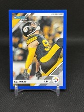 2019 Panini Donruss T.J. Watt #216 v Photo Variations Press Proof Blue Steelers