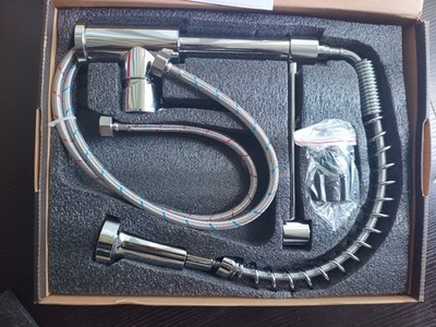 Cobbe KC05T321 Chrom herunterziehbare Küchenarmatur Wasserhahn Neu