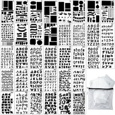 Augshy 36PCS Journal Stencils Set for Dotted Journals, 4x7 Inch inches