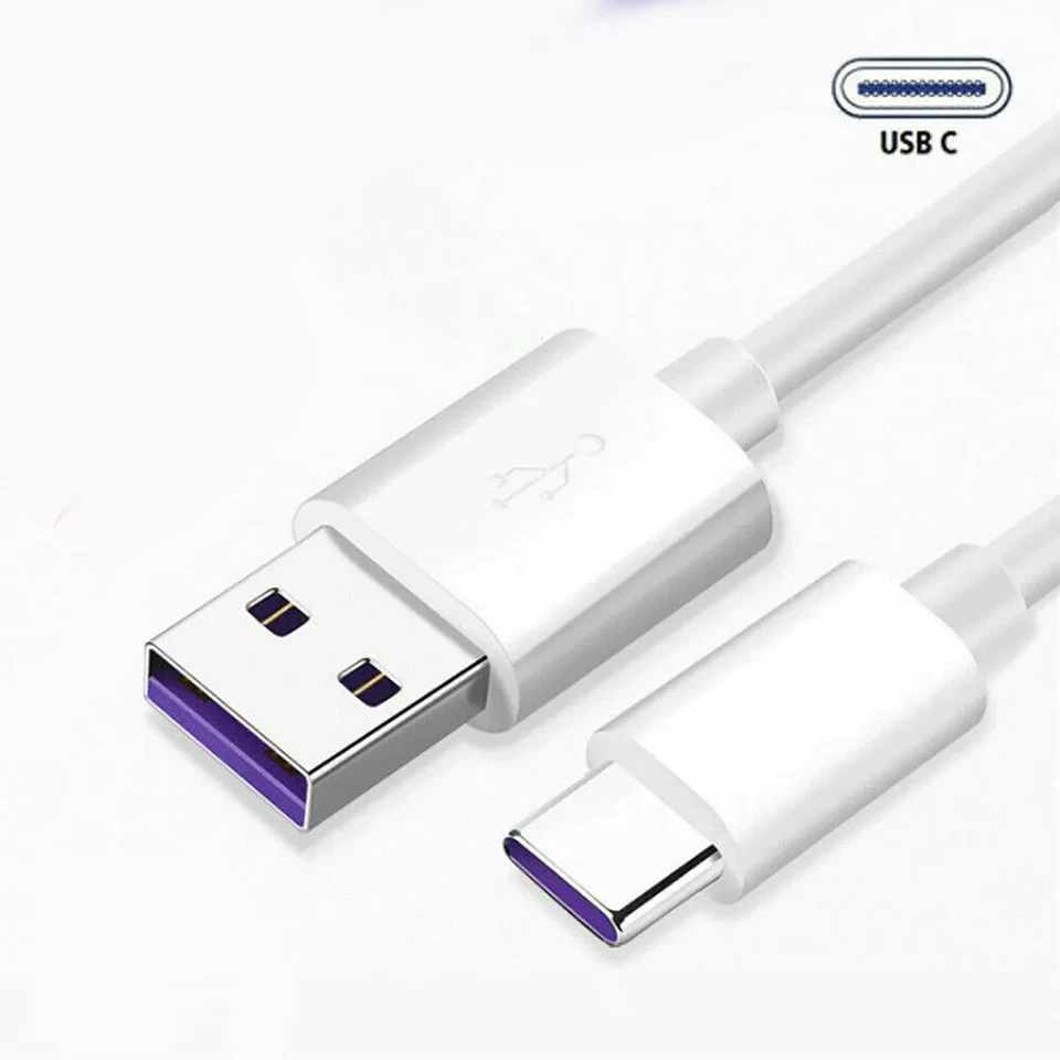 Câble USB Type C Charge Rapide 1 M pour S9 S8 S10 S20 S21 A50 A51 A40 Samsung - Photo 1/4