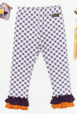 NWT Matilda Jane Gingham and Goblin Ruffle Leggings Girl's Size 14