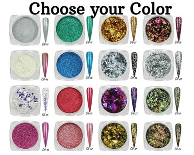 Mia Secret Metallic Shiny Flakes for Nail Decoration - 2g - Choose Your Color