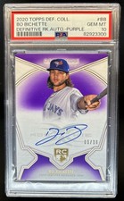 2020 Topps Definitive Bo Bichette Auto RC Purple #/10 PSA 10 GEM MINT Rookie