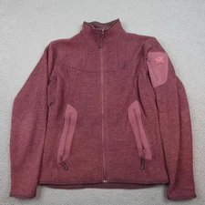 Arcteryx Jacket Womens Medium Burgundy Covert Cardigan Polartec Fleece Zip