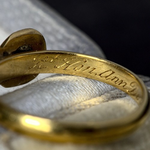 UNIQUE ANTIQUE ENGLISH 22K GOLD BAND RING w/HIGH POLITICAL PROVENANCE 1767 - 第 4/9 張圖片