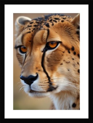 Nostalgischer Gepard gerahmtes Wandbild Poster Leinwanddruck Bild