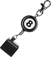 Pool Chalk Holder Billiards Snooker Cue Chalk Holder with Retractable Key Ring P