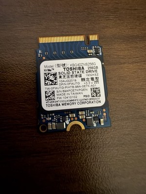 Toshiba 256GB NVMe M.2 SSD Short Solid State Drive