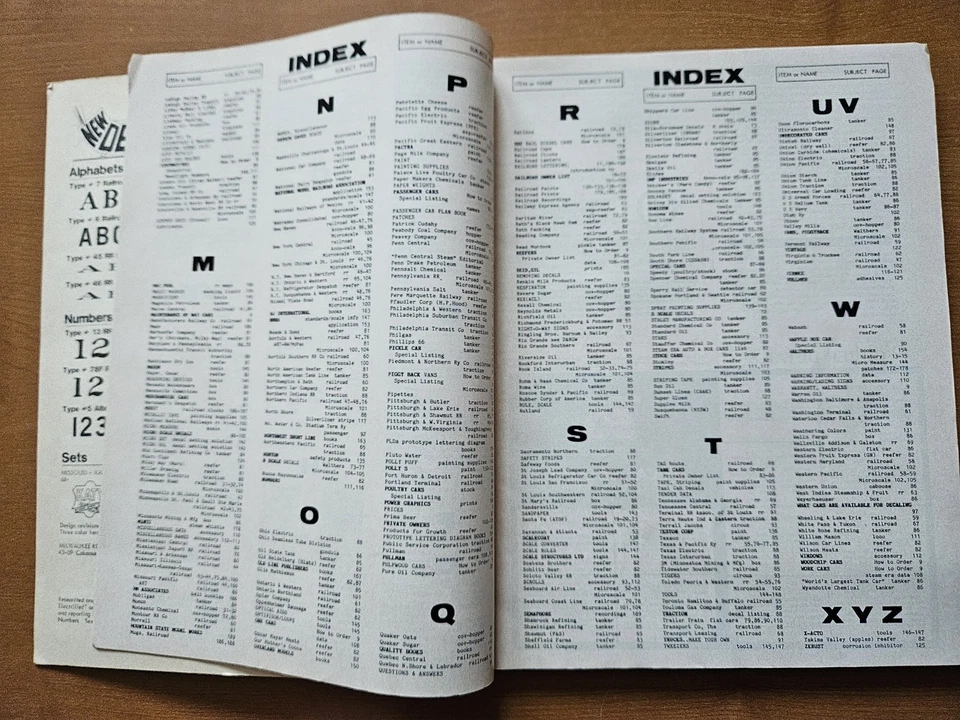 Catálogo de calcomanías y manual de referencia Walthers 50 aniversario (1981) Foto 3 de 4