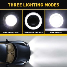 2x 3.5 Universal Retrofit Led Halo Angel Eye Projector Lamp Kit Fog Light Bulbs 2x 3.5 Universal Retrofit Led Halo Angel Eye Projector Lamp Kit Fog Light Bulbs