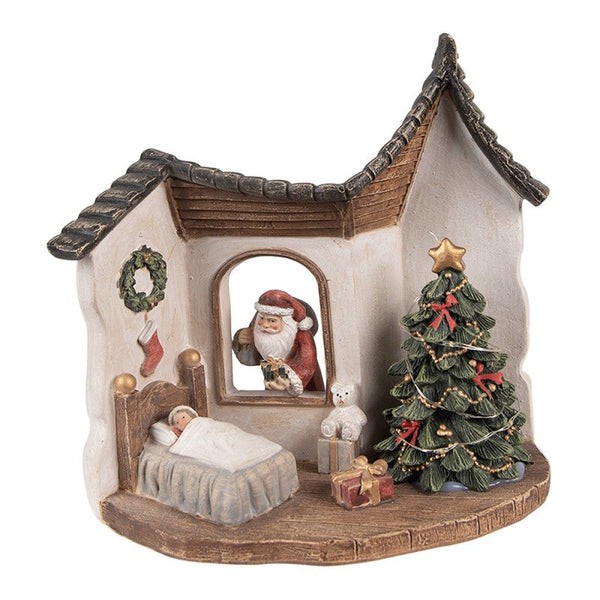 SINT Christmas House with Warm White LED Light Resin Ornament & Figurines