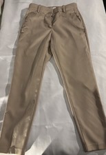 H M Tan Trousers, Dress Pants, Slacks - Elastic Waist, Ankle Length