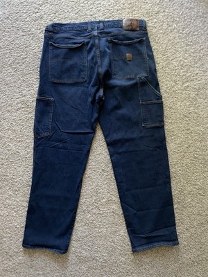 Stanley Tools Flex Technology Jeans Mens Sz 38x32 Denim Work Carpenter Pants