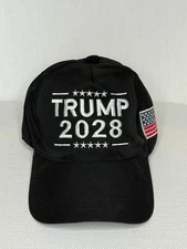 Donald Trump 2028 Hat Trucker Cap Baseball MAGA USA Flag