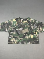 Nike Sportswear Training Sweatshirt Womens Camo Green M Loose Fit Fleece