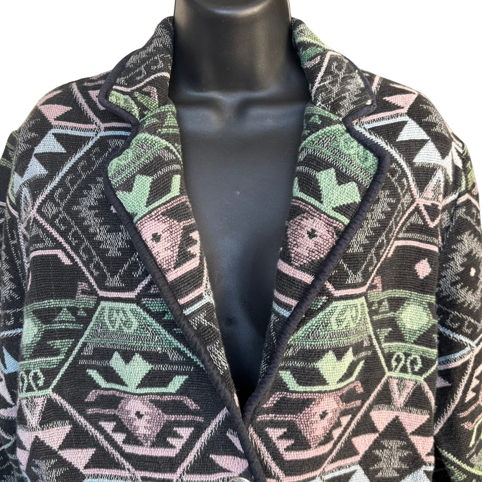 Vintage Aztec Pattern Jacket Size Small Southwest… - image 3