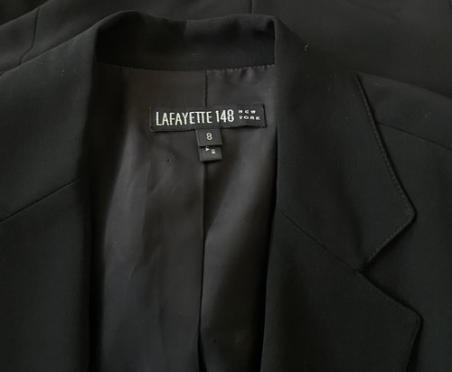 Giacca blazer donna nera Lafayette 148 New York nuova con etichetta taglia 8, $398 - Foto 2 di 10