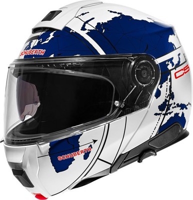 Schuberth C5 Globe Polished Blue Modular Motorcycle Helmet