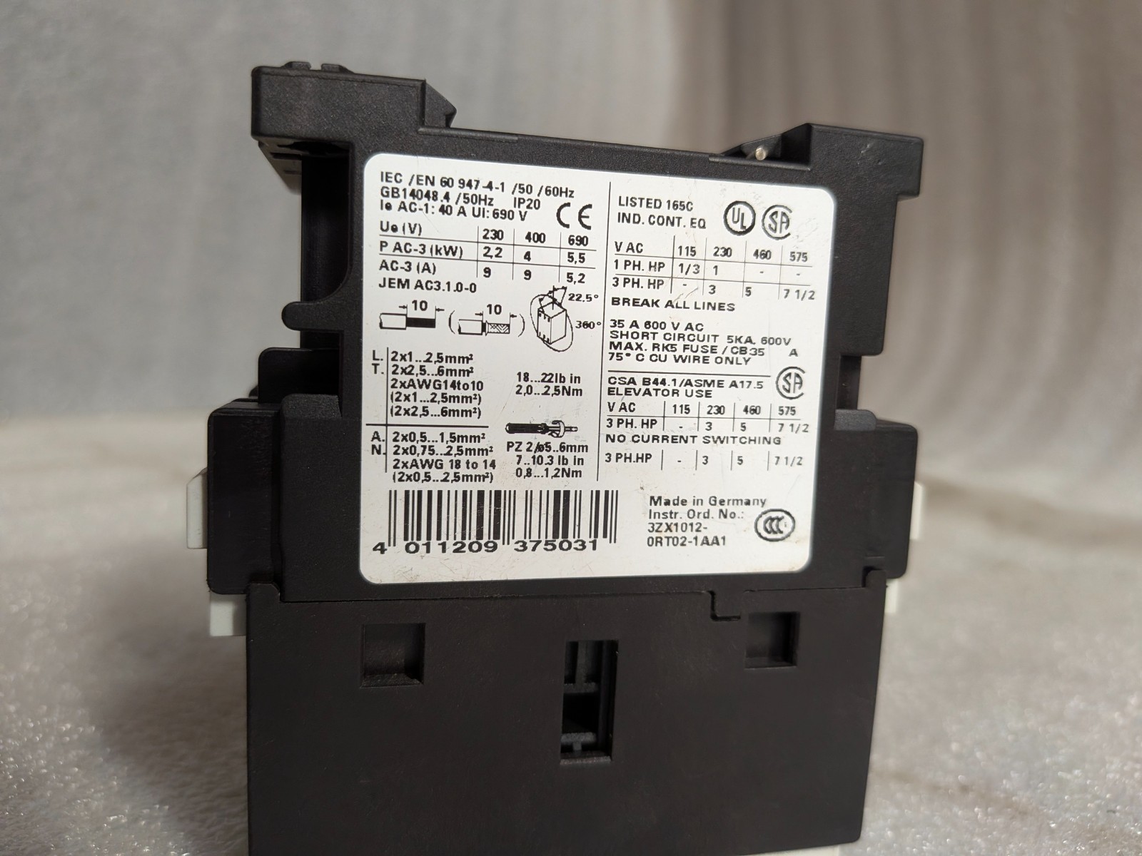 siemens 3rt1023-1a..o