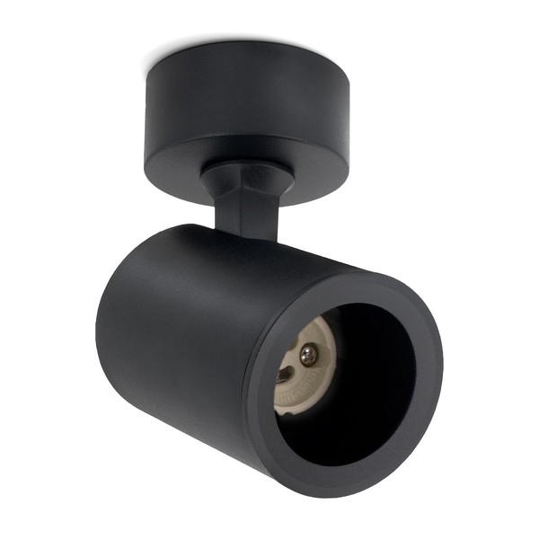 Tenjo Aufputz Deckenspot Wandstrahler Schwenkbar & Drehbar Schwarz Deckenlampe-image