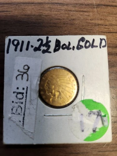 1911 $2.5 Dollar Indian Head Quarter Eagle Gold Bullion Coin