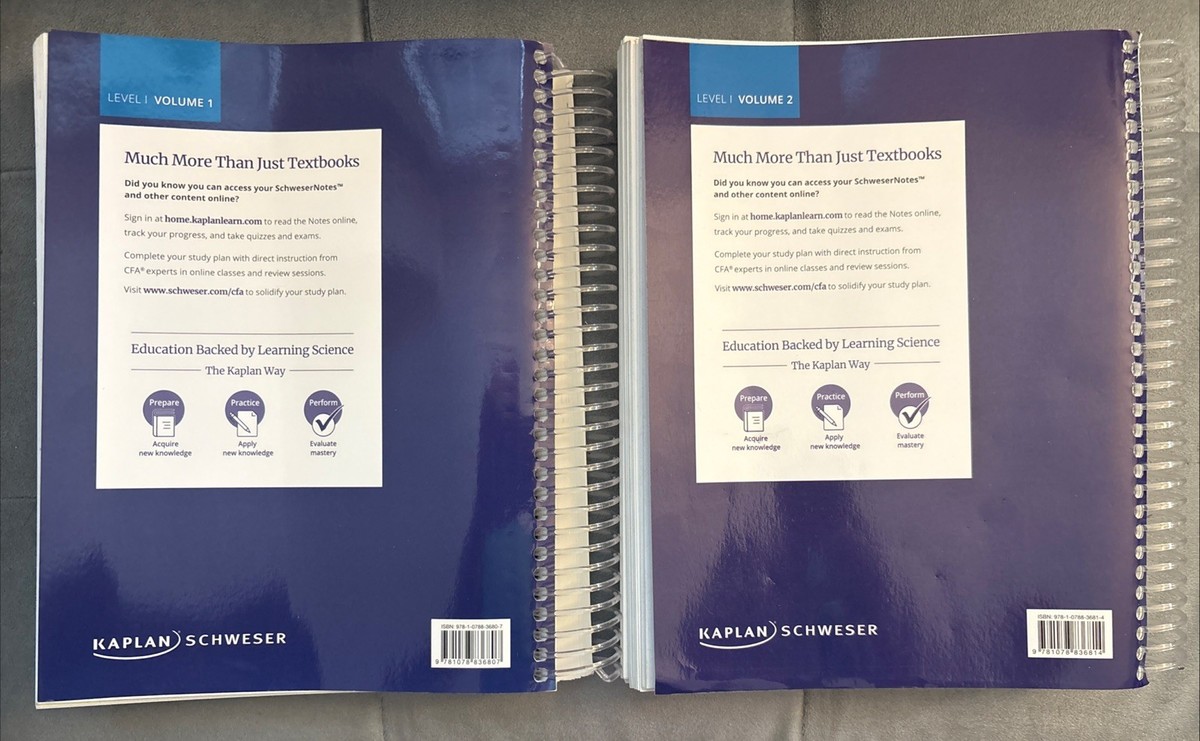 2024 Kaplan Schweser CFA Exam Prep Masterclass Workbooks Level 1