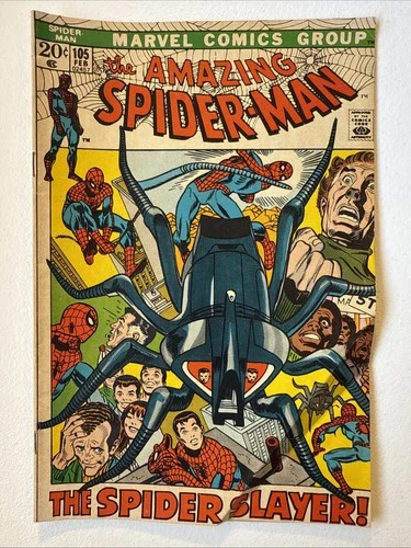 Amazing Spider-Man #105 (Marvel, 1972)  1st Spider Slayer VG
