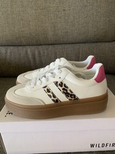 Wildfire White/Pink/Leopard Sneakers Shoes Reeve Womens Size 6/37 50RRP
