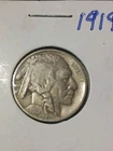 1919 Buffalo Nickel Abt. VF Nice Vtg 5c Coin
