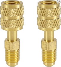 2pcs R410A Adapter for Mini Split System, 5/16" SAE Female to 1/4" SAE Male Flar