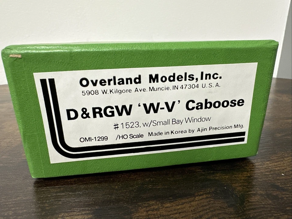Overland Models HO Brass #1299 D&RGW Wide Vision Caboose #1523 w/Small Bay Windo - Image 2 of 4