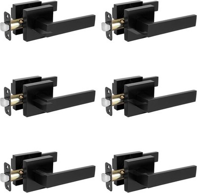 HOSOM Matte Black Door Handles Interior Passage Door Handle for Closet & Hallway