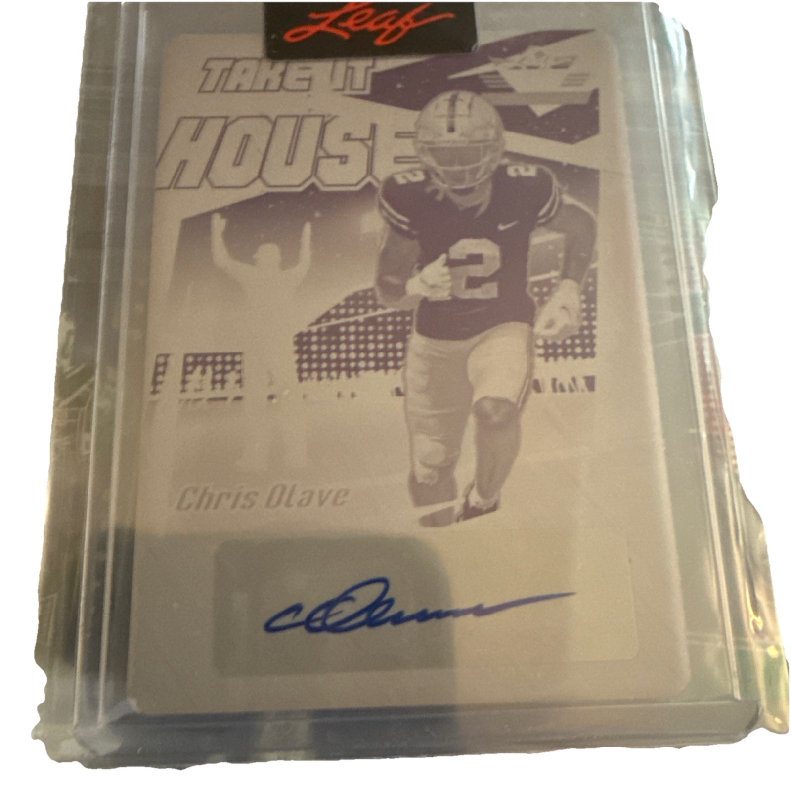 Chris Olave Leaf Valiant Take It to the House Autographs #THCO1 Base