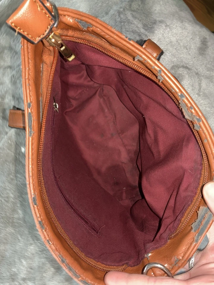 Bolso de hombro Michael Kors Vanessa mediano de cuero en color naranja/equipaje Foto 3 de 4