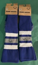 2 Evoshield Evo Pro Royal Blue Striped Baseball  Softball Game Socks WB6010508L