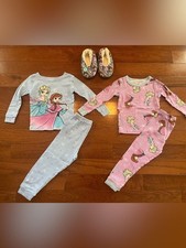 Disney Frozen Girls Pajama Set with Slippers