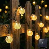 Solar Lichterkette AußEn 40LED IP65 Wasserdicht 8 Modi Kristall Kugeln
