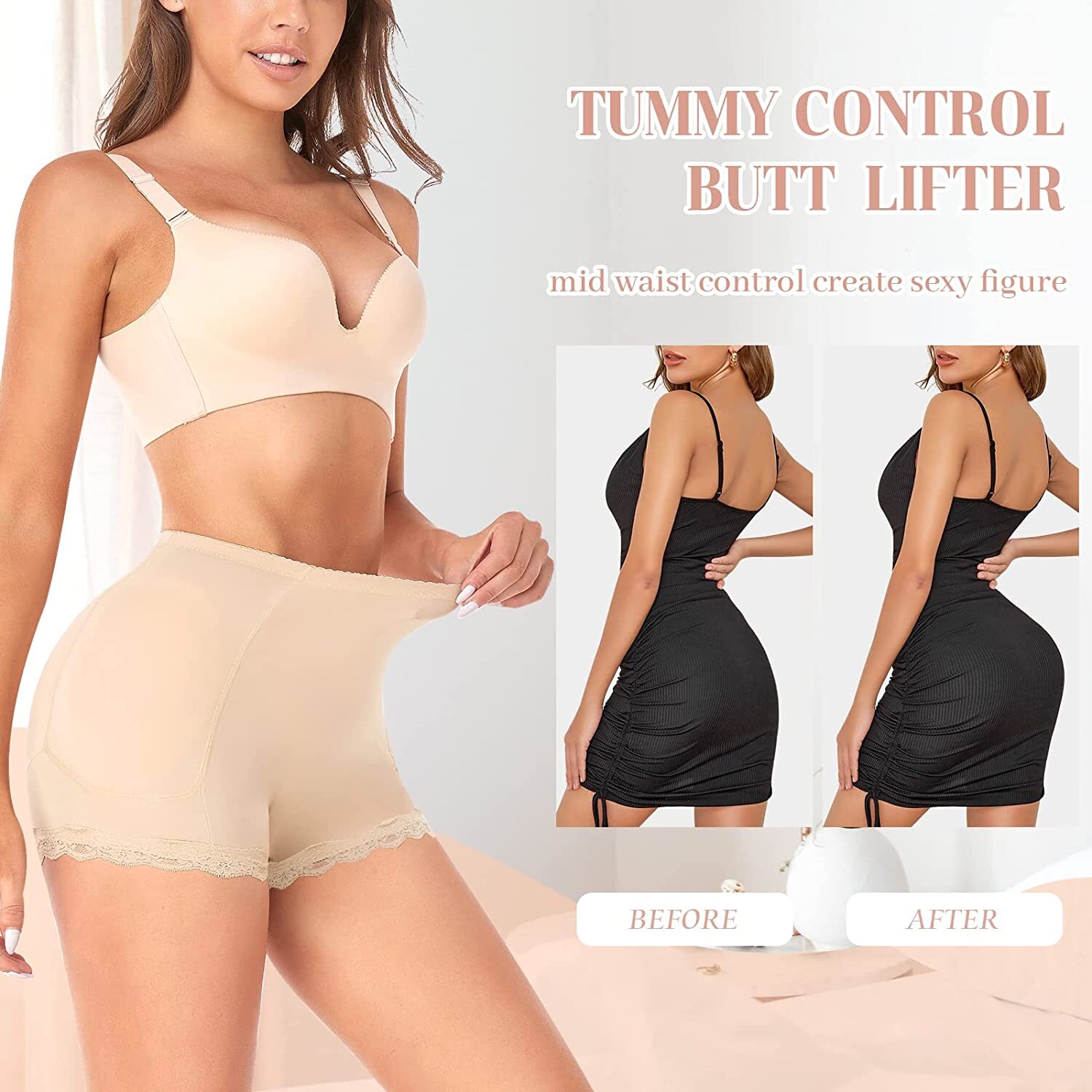 Butt Lifter Panites Padded Underwear for Women Butt Pads Shaper Hip  Enhancer Sha | eBay