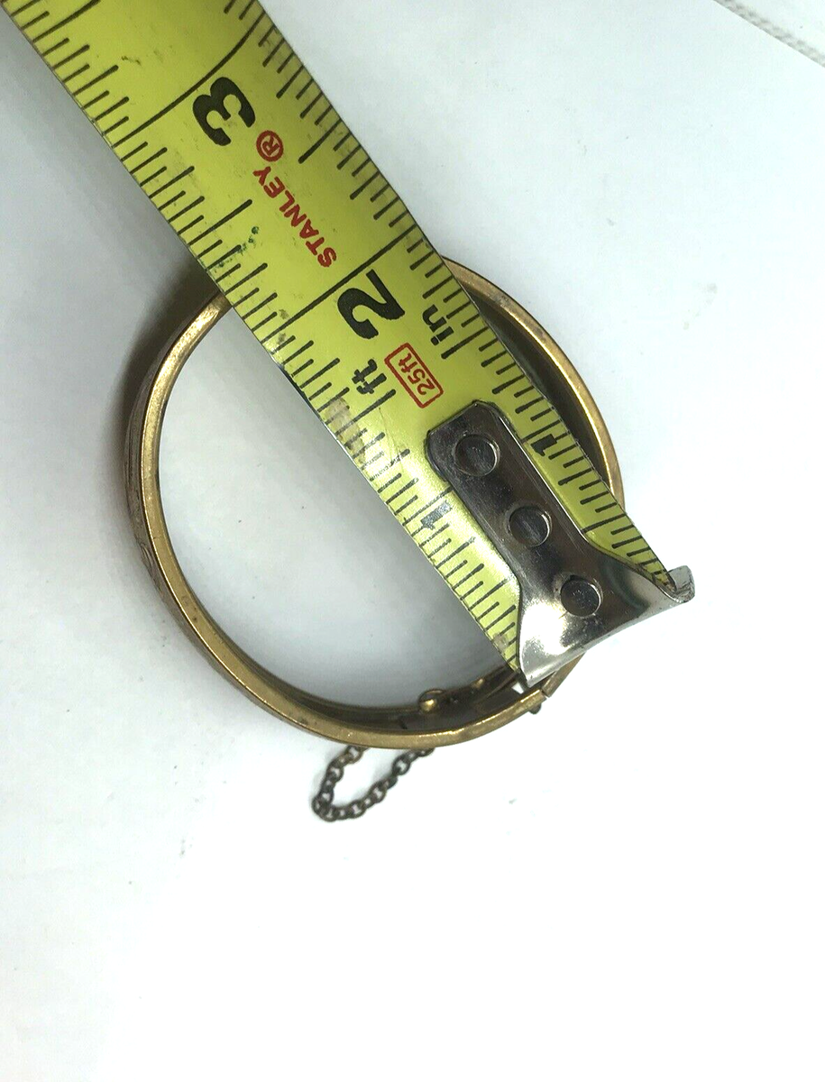 【中古】 Emotions EllePatrice Vintage Bangle Bracelet Peter Manickas 30s Floral Embossed