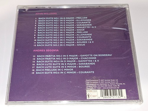 *NEW/SEALED* Andres Segovia & John Williams Guitar Virtuosos Play Bach CD 2007 - Picture 2 of 3