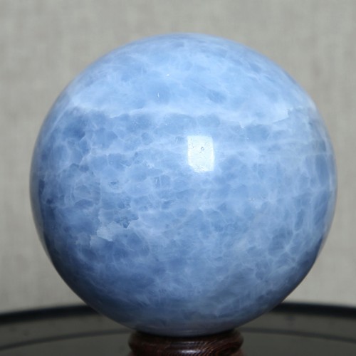 B6444-89mm-1019g Natural Blue Calcite Quartz Ball Crystal Ball healing - Picture 12 of 12