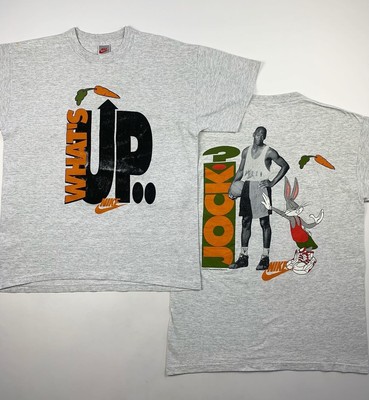 vintage nike jordan x looney tunes Bugs Bunny Space jam whats up jock t  shirt | eBay