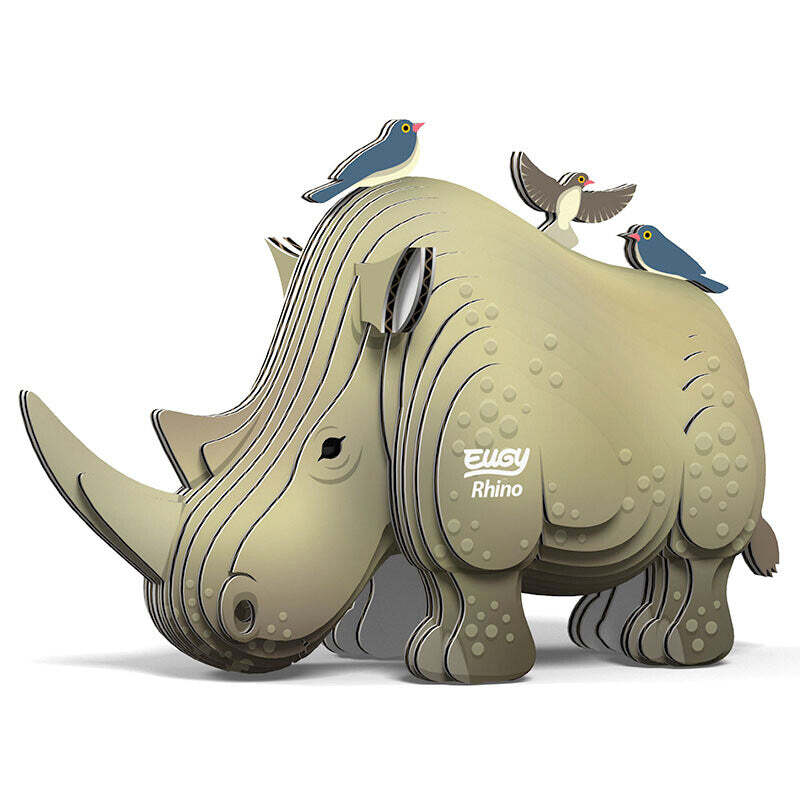 EUGY Rhino 3D Model Kit Educational STEM Toy Animal Gift Age 6+